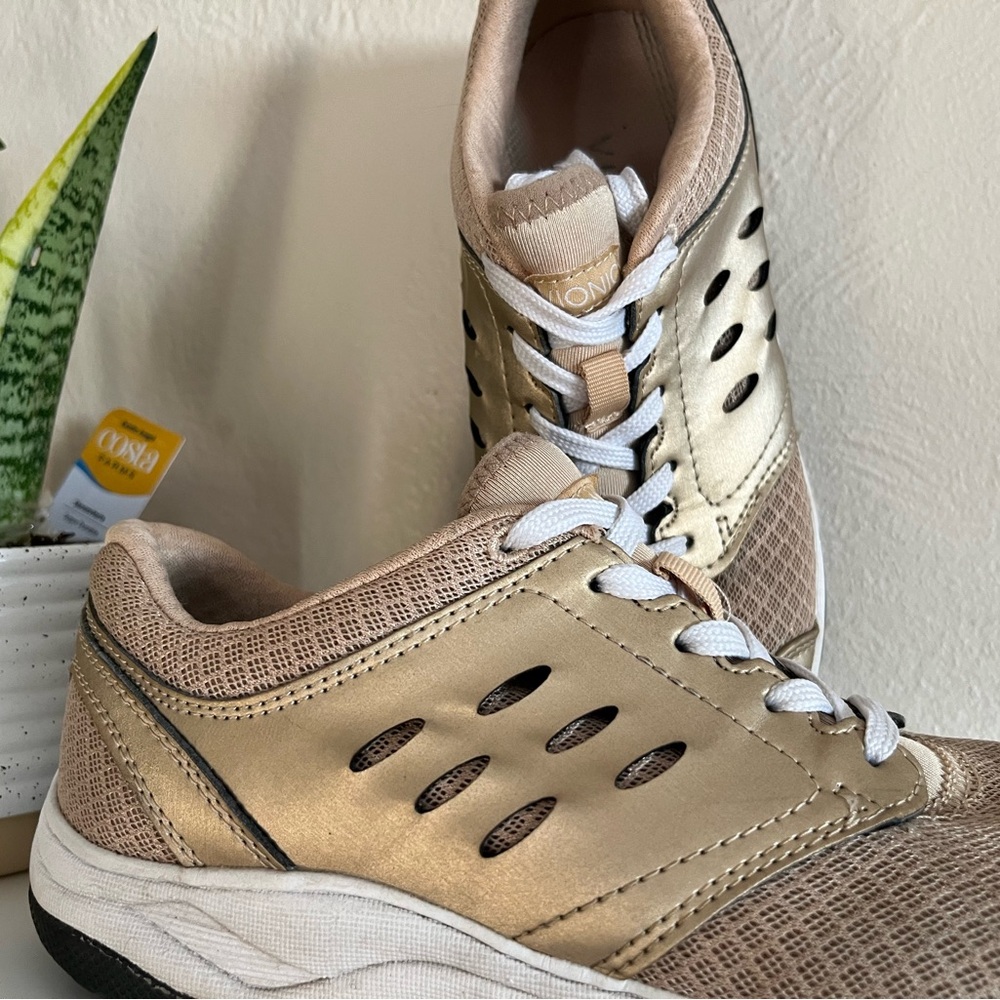 Comfortable Gold athletic sneakers